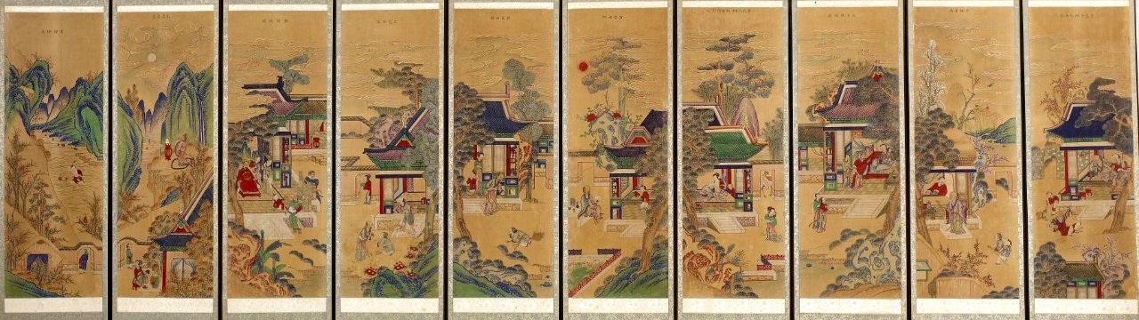 Korean - Ten-panel Folding Screen with Scenes of Filial Piety - Walters 35199 - Detail F