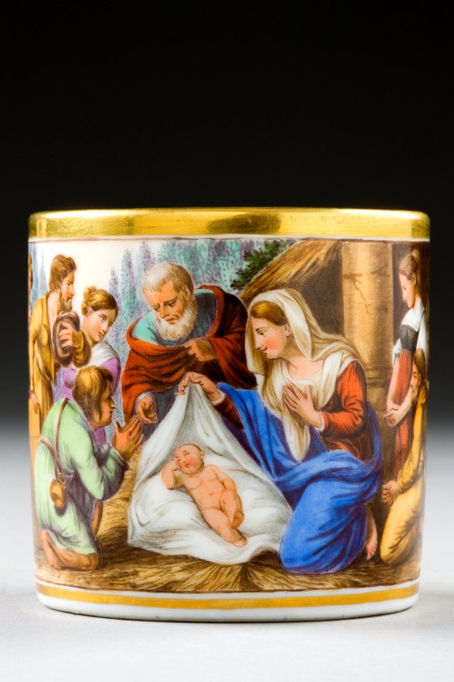 Kopp med fat. Paris. Detalj örat - Hallwylska museet - 87080