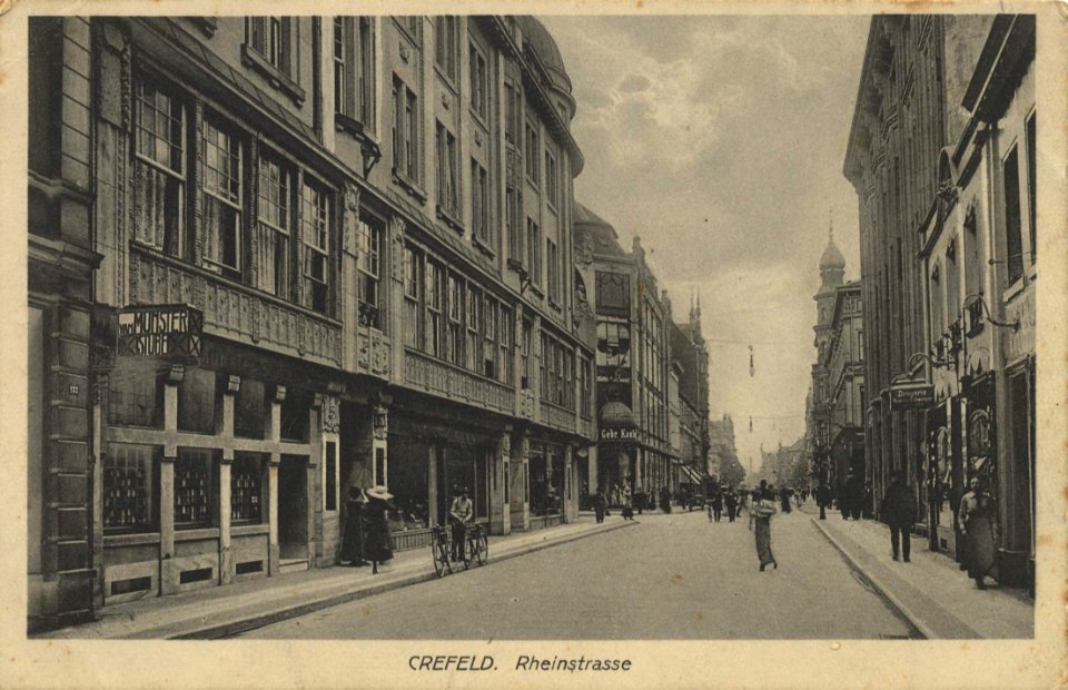 Krefeld, Nordrhein-Westfalen - Rheinstraße (Zeno Ansichtskarten)