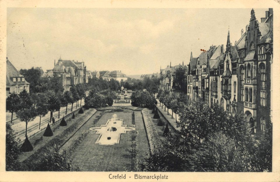 Krefeld, Nordrhein-Westfalen - Bismarckplatz (Zeno Ansichtskarten)