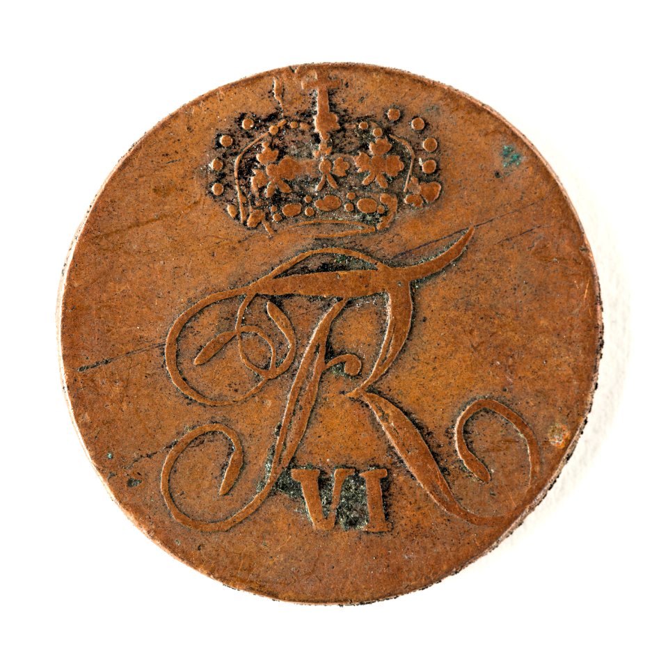 Kopparmynt, 2 skilling courant, 1810 - Skoklosters slott - 109666