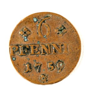 Kopparmynt, 6 pfennig, 1759 - Skoklosters slott - 109693