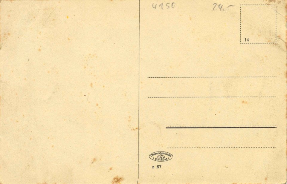 Krefeld, Nordrhein-Westfalen - Rheinstraße (back) (Zeno Ansichtskarten)