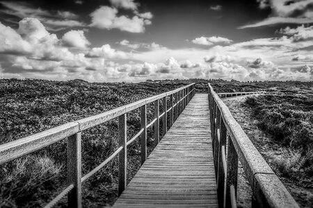 Landscape horizontal plane monochrome photo