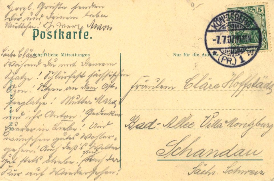 Kranz, Ostpreußen - Fichtenhain (back) (Zeno Ansichtskarten)