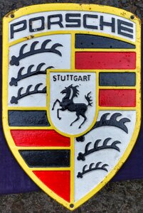 Vintage porsche sign