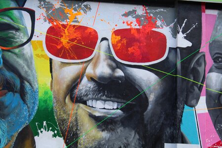 Street art face expression