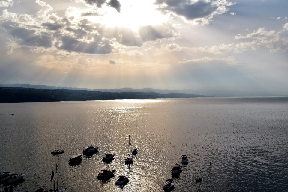 Nature clouds by the sea