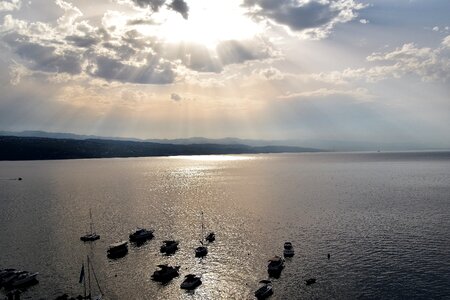 Nature clouds by the sea