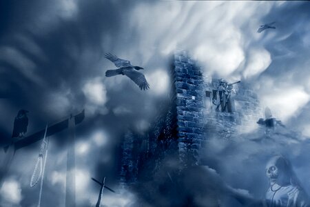 Composing gloomy castle