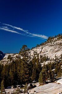 Yosemite mountains blue photo