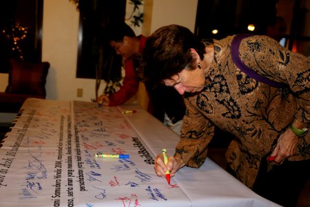 Kristen Bauer hosts a reception to reflect on life in Aceh after the 2004 Indian Ocean earthquake and tsunami disaster; December 2014 (16)