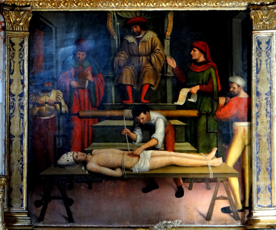 La Brigue - Collégiale Saint-Martin - Retable du martyre de saint Erasme -1