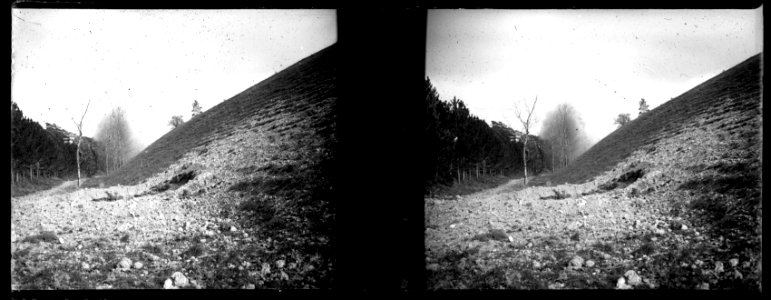 La Cheppe. Camp d'Attila. Explosion - Fonds Berthelé - 49Fi516