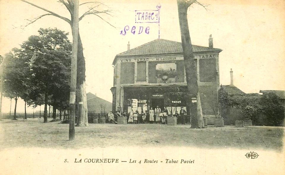 La Courneuve.Les 4 routes.Tabac Paviet