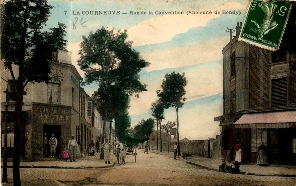 La Courneuve.Rue de la Convention, ancienne de Bondy