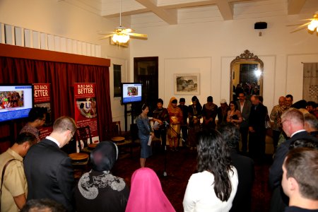 Kristen Bauer hosts a reception to reflect on life in Aceh after the 2004 Indian Ocean earthquake and tsunami disaster; December 2014 (19) photo