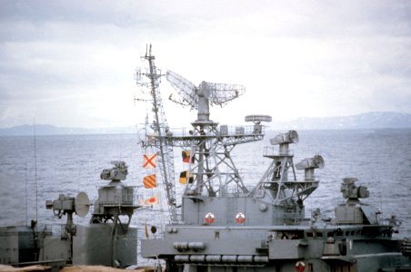 Krivak II class frigate, masts and antenna photo