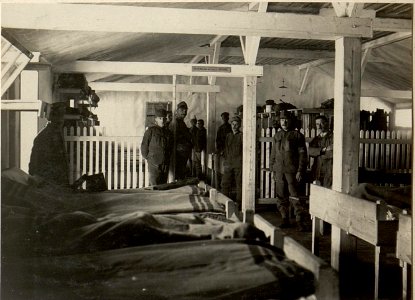 Kronau, Divisions-Sanitätsanstalt Nr. 44, Baracke für Kranke mit Isolierzimmer. (BildID 15471226)