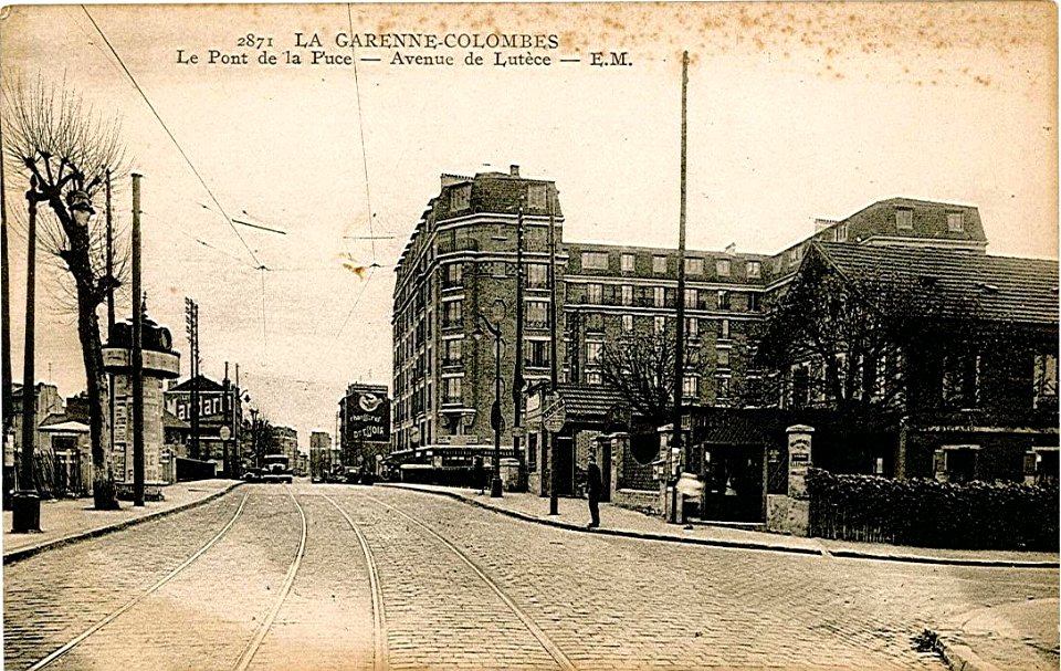 La Garenne-Colombes. Avenue du Général de Gaulle.Avenue de Lutece.Pont de la puce