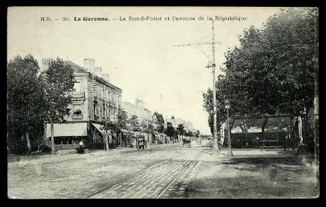 La Garenne-Colombes.Avenue de la République.Rond-Point