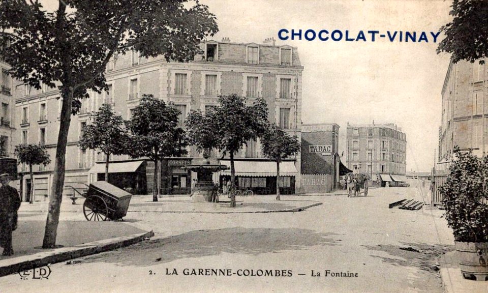La Garenne-Colombes.Place de la Fontaine.Chocolat Vinay