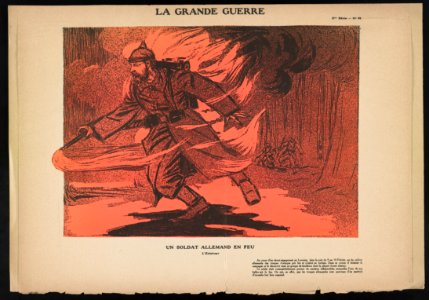 La Grande guerre - Un soldat Allemand en feu LCCN2016651572
