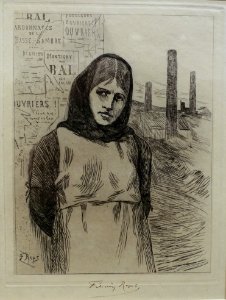 La Greve (The Strike) by Felicien Rops, c. 1865, etching - University of Arizona Museum of Art - University of Arizona - Tucson, AZ - DSC08002 photo