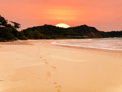 Costa rica sunset beach sea