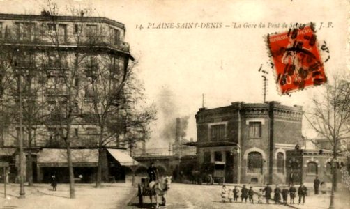 La Plaine-Saint-Denis, gare du Pont de Soissons, vers 1900