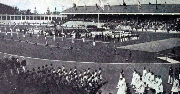 La cérémonie d'ouverture des JO de 1920 à Anvers