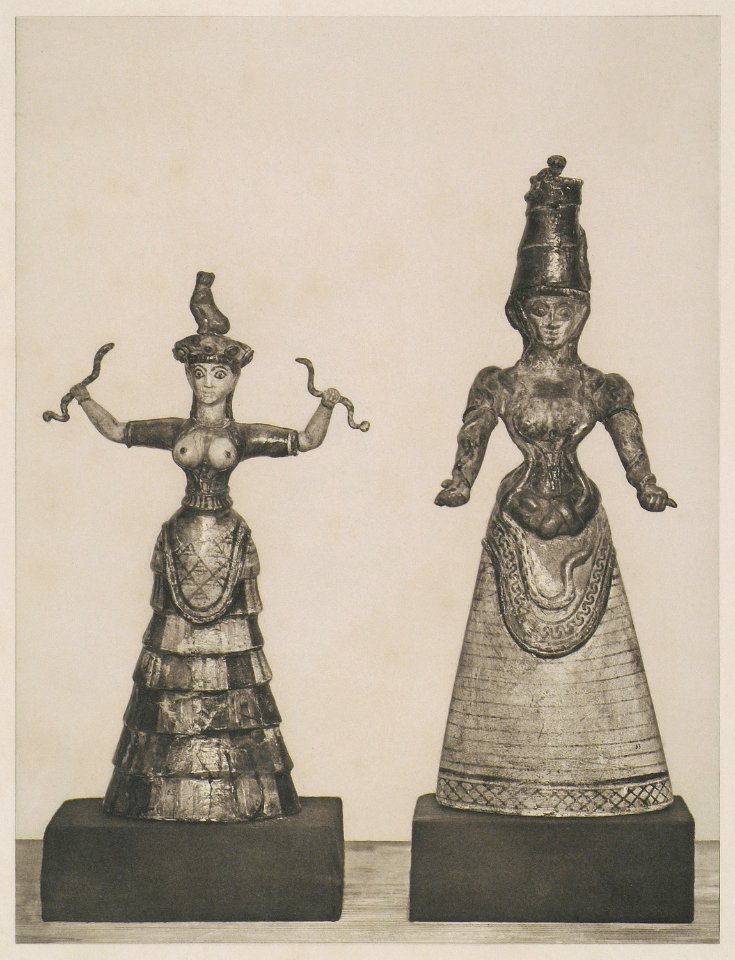 La Déesse aux serpents de Cnossos et son acolyte (Figurines en bronze) - Baud-bovy Daniel Boissonnas Frédéric - 1919