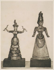 La Déesse aux serpents de Cnossos et son acolyte (Figurines en bronze) - Baud-bovy Daniel Boissonnas Frédéric - 1919
