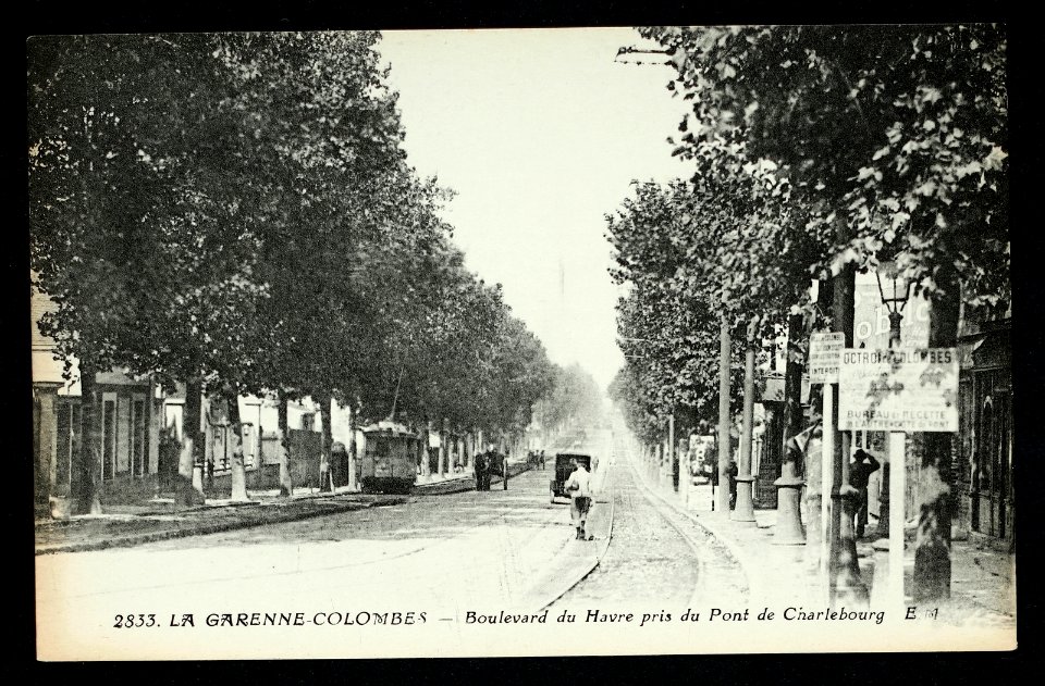 La Garenne-Colombes.Boulevard du Havre pris du pont de Charlebourg
