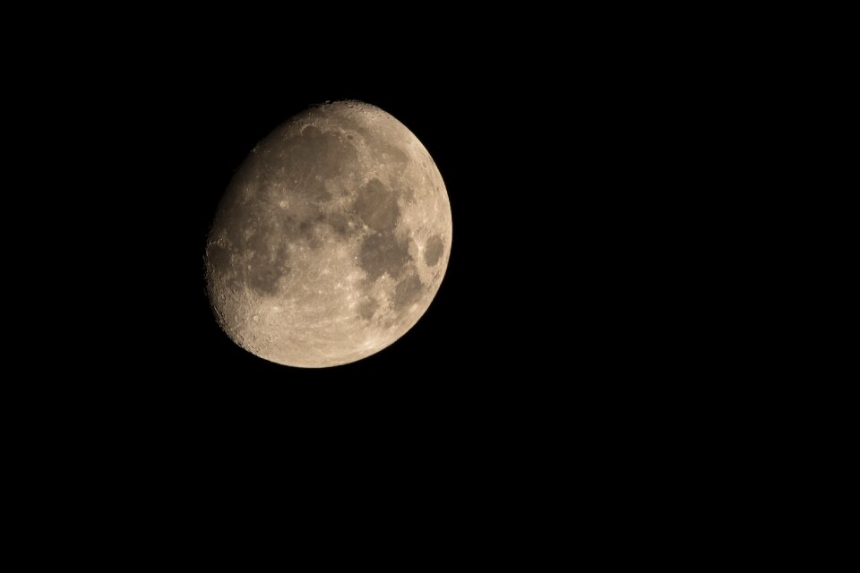 Increasingly moon craters night
