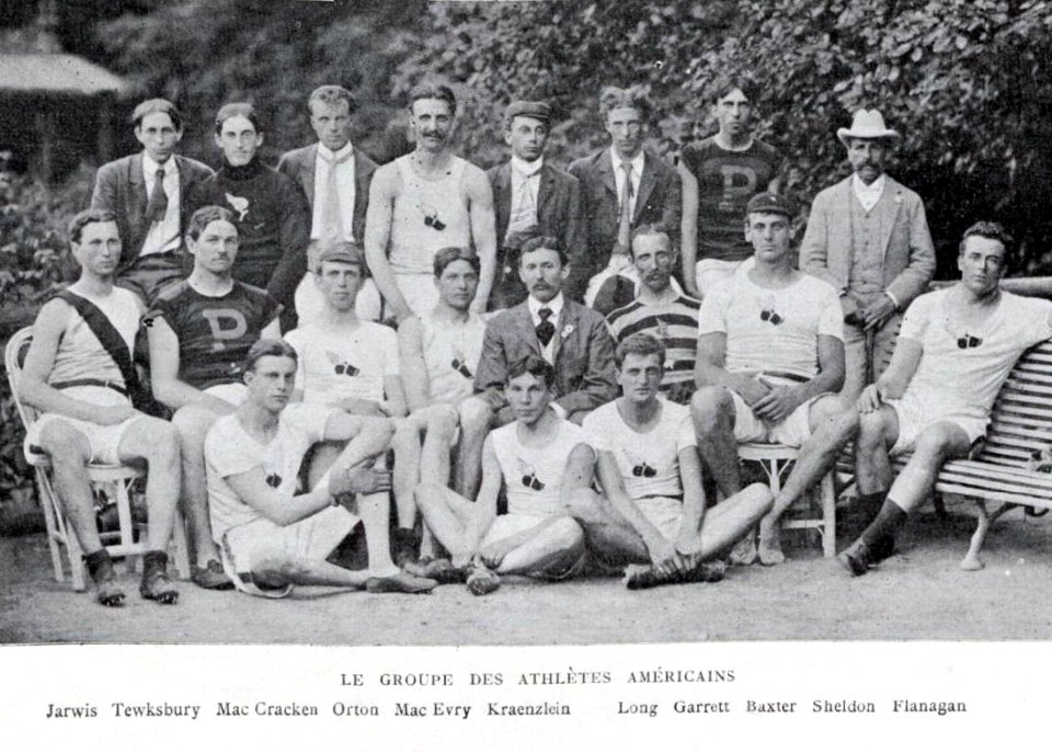 La délégation américaine d'athlétisme, aux Jeux Olympiques de 1900