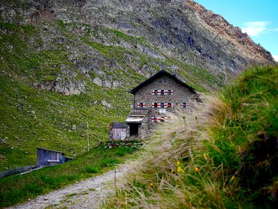 Alm hut hiking alpine hut photo