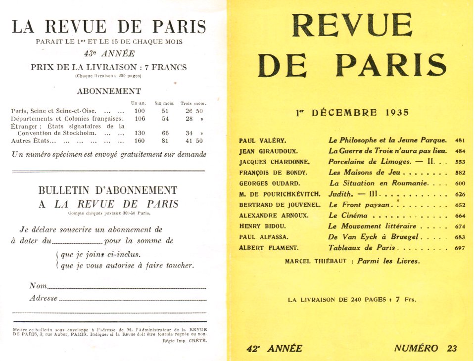 La Revue de Paris 1