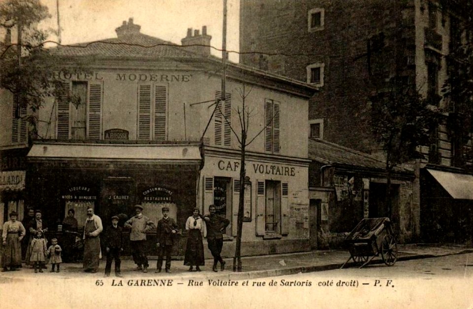 La Garenne-Colombes.Rue Voltaire.Rue de Sartoris.Hôtel Moderne