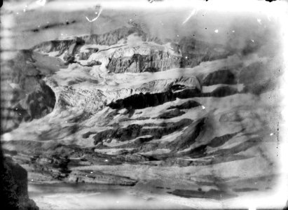 La glacera del Mont Perdut des de la cabana de Tuca Roya