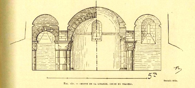 La Libarde crypte Coupe (Brutails 1912)