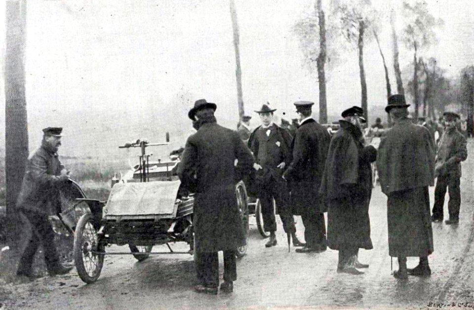 La ligne de départ de la première côte de Chanteloup, en 1898