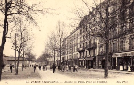 La-Plaine-Saint-Denis-Avenue de Paris Pont de Soissons 1900 photo