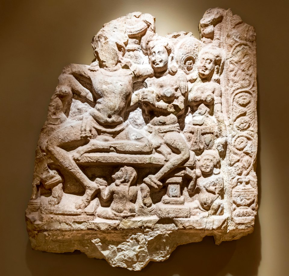 Labit - jataka - Scene of gyneceum in an earlier life of Buddha - Ghantasala India