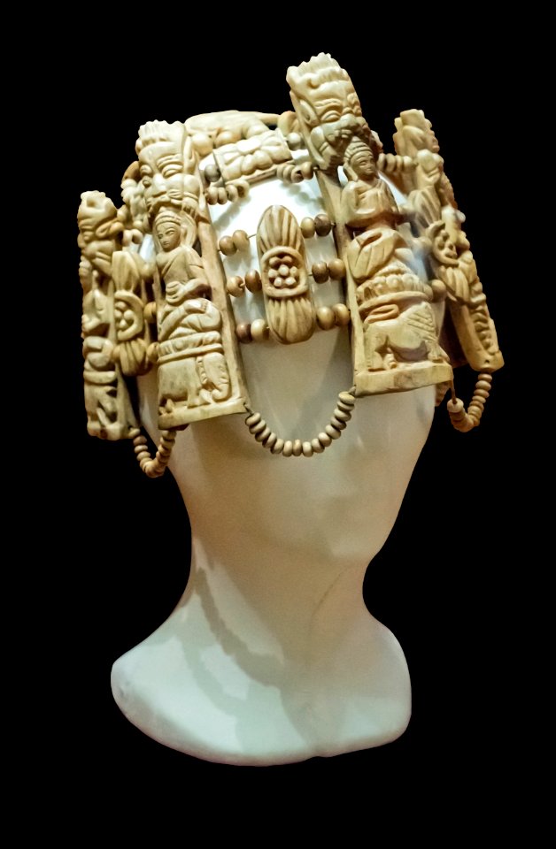 Labit - Parure rituelle népalaise, os de yach, XIXe siècle