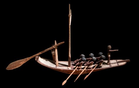 Labit - Funeral boat - Middle kingdom of Egypt - Carved and painted wood Labit Inv. 82.1.1