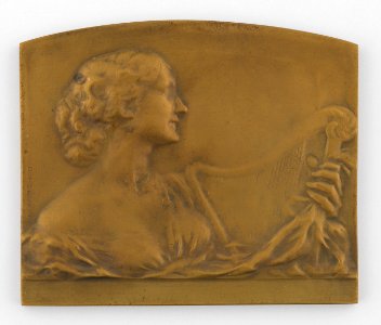 La Musique, plaquette by Pierre Theunis, Belgium, S.d., Coins and Medals Department of the Royal Library of Belgium, 2N115 - 5 (recto)