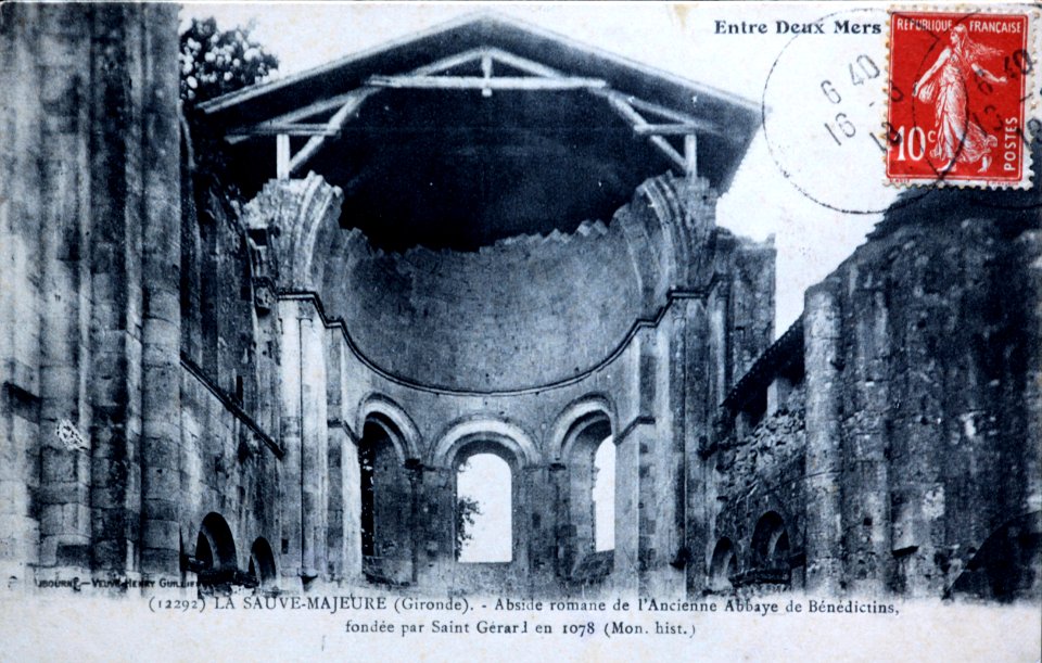La Sauve - Abbaye - clocher Chevet 1