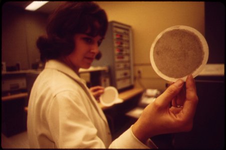 Laboratory-at-epas-las-vegas-national-research-center-technician-holds-up-an-air-filter-may-1972 7136526255 o