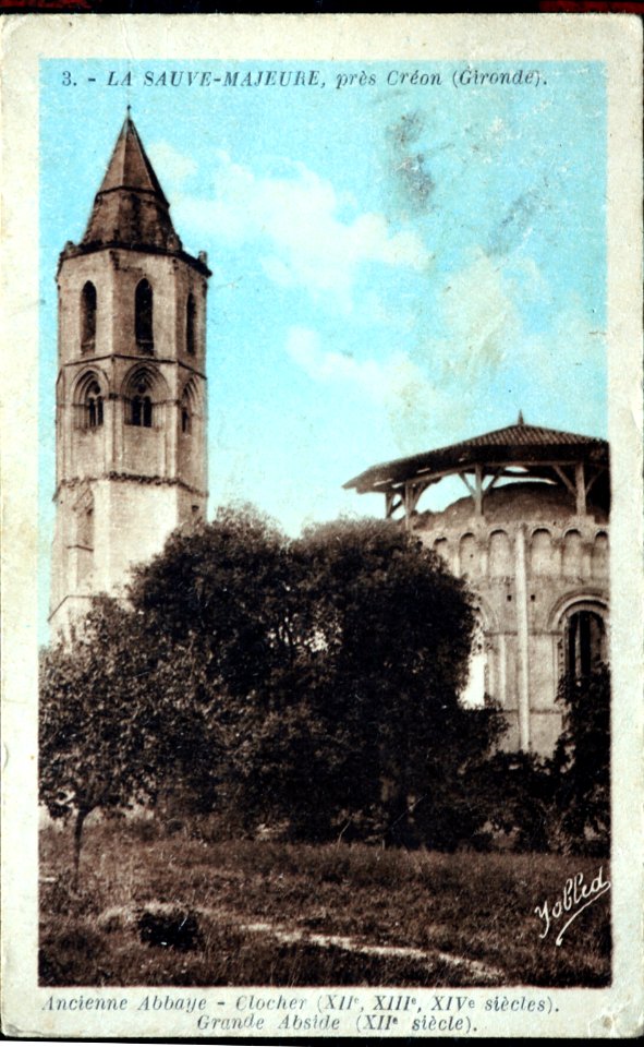 La Sauve - Abbaye - clocher abside 1c